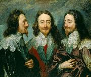 Anthony Van Dyck This triple portrait of King Charles I was sent to Rome for Bernini to model a bust on Sweden oil painting reproduction
